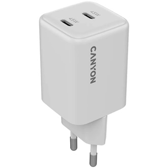 Canyon CU45CC 45W univerzális hálózati töltő adapter fehér (GaN)