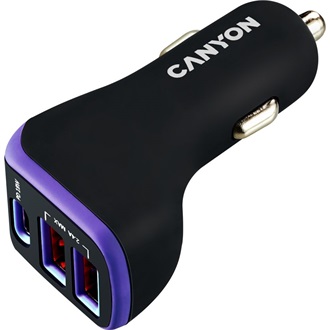 Canyon C-08 18W univerzális autós töltő adapter (USB-C PD)