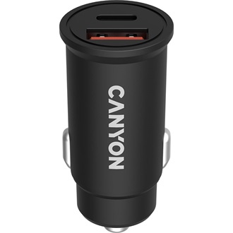 Canyon C-20 30W univerzális autós töltő adapter fekete