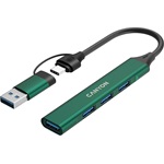 Canyon DS-02 4-portos USB-C/A hub zöld