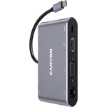 Canyon DS-14 8-in-1 Hub 8-port USB-C dokkoló szürke