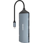 Canyon DS-15 8-in-1 Hub 8-port USB-C dokkoló szürke