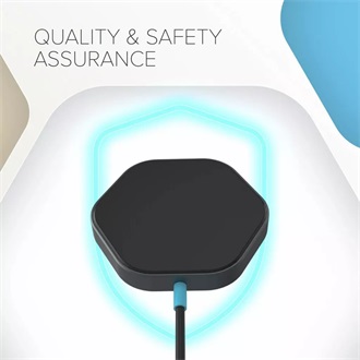 Canyon HEXAGON 110 15W univerzális vezeték nélküli töltő adapter szürke-kék (Qi)