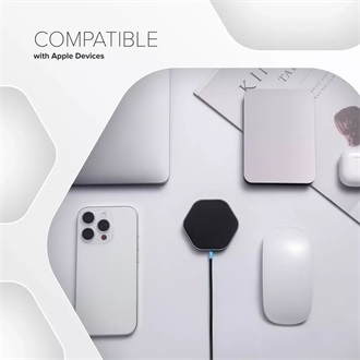 Canyon HEXAGON 110 15W univerzális vezeték nélküli töltő adapter szürke-kék (Qi)