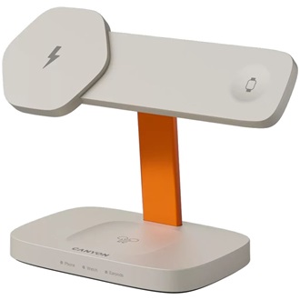 Canyon HEXAGON 310 24W univerzális vezeték nélküli töltő adapter szürke-narancssárga (Qi)
