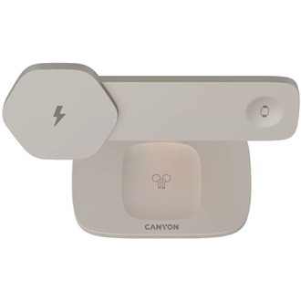 Canyon HEXAGON 310 24W univerzális vezeték nélküli töltő adapter szürke-narancssárga (Qi)