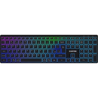 Canyon HKB-W11 Bluetooth / vezeték nélküli cseppálló magyar membrán billentyűzet fekete