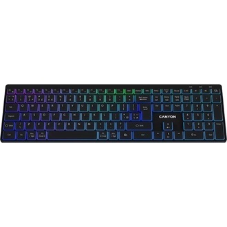 Canyon HKB-W11 Bluetooth / vezeték nélküli cseppálló magyar membrán billentyűzet fekete