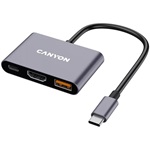 Canyon HUB DS-4 3-port 100W USB-C dokkoló szürke