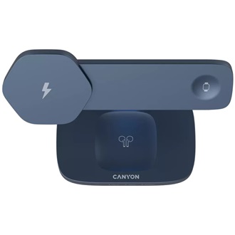 Canyon Hexagon 310 24W univerzális vezeték nélküli töltő adapter kék-szürke (Qi)