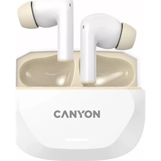 Canyon HEXAGON 7 True Wireless fülhallgató headset fehér-barna