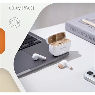 Canyon HEXAGON 7 True Wireless fülhallgató headset fehér-barna