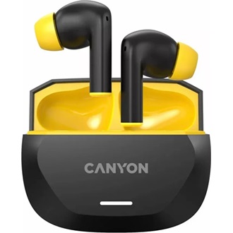 Canyon HEXAGON 7 True Wireless fülhallgató headset fekete-sárga
