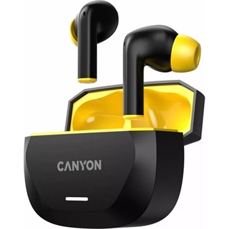 Canyon HEXAGON 7 True Wireless fülhallgató headset fekete-sárga