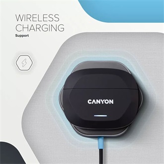 Canyon HEXAGON 7 True Wireless fülhallgató headset fekete-sárga