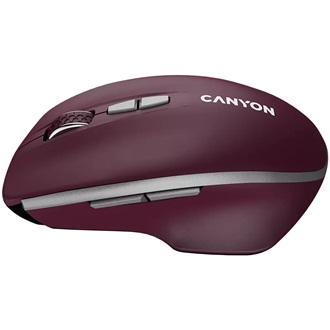 Canyon MW-21 optikai vezeték nélküli egér (Burgundy Red) piros