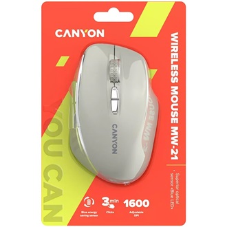 Canyon MW-21 optikai vezeték nélküli egér (Cosmic Latte) fehér