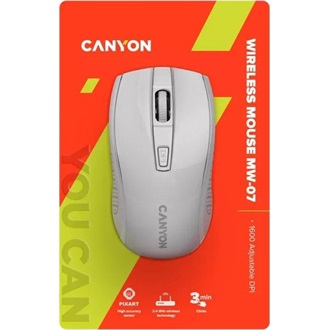 Canyon MW-7 optikai vezeték nélküli egér fehér
