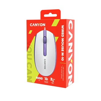 Canyon M-10 optikai USB egér fehér-lila