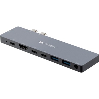 Canyon MacBook Power Delivery Docking Station 8-in-1 8-port Thunderbolt 3 Dual Port dokkoló szürke