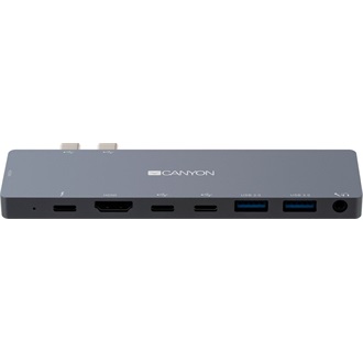 Canyon MacBook Power Delivery Docking Station 8-in-1 8-port Thunderbolt 3 Dual Port dokkoló szürke