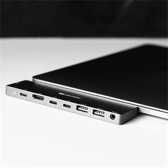 Canyon MacBook Power Delivery Docking Station 8-in-1 8-port Thunderbolt 3 Dual Port dokkoló szürke