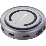 Canyon Multiport Docking Station with 5 port, with wireless charger 10W, 2*Type C+1*HDMI+1*VGA+1*USB3.0+1*USB2.0. Input