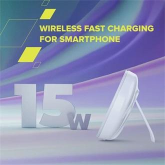 Canyon OnCharge 105 15W univerzális vezeték nélküli töltő adapter fehér (Qi2)
