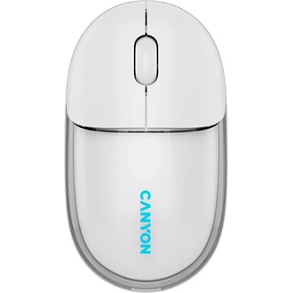 Canyon OnClick 24 optikai Bluetooth / vezeték nélküli egér fehér-átlátszó