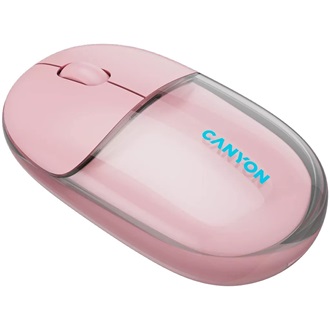 Canyon OnClick 24 optikai Bluetooth / vezeték nélküli egér rózsaszín-átlátszó