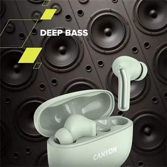Canyon OnGo 9 True Wireless fülhallgató headset zöld