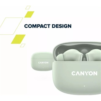 Canyon OnGo 9 True Wireless fülhallgató headset zöld