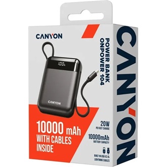 Canyon OnPower 104 10000mAh powerbank fekete