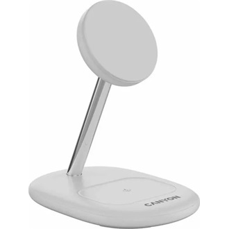 Canyon OnPower 205 15W univerzális vezeték nélküli töltő adapter fehér (Qi2)