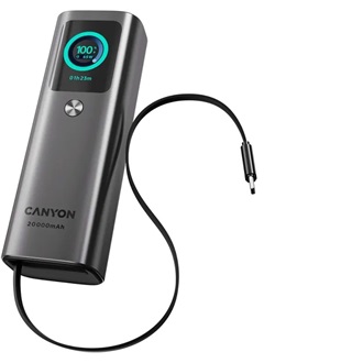 Canyon OnPower 265 20000mAh LiPo powerbank szürke