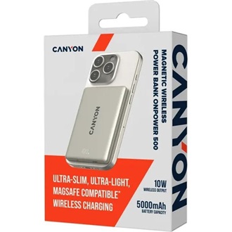 Canyon OnPower 500 5000mAh LiPo powerbank szürke (Star Grey)