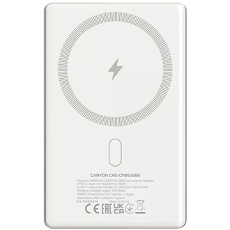 Canyon OnPower 505 Slim Magsafe 5000mAh LiPo powerbank barna