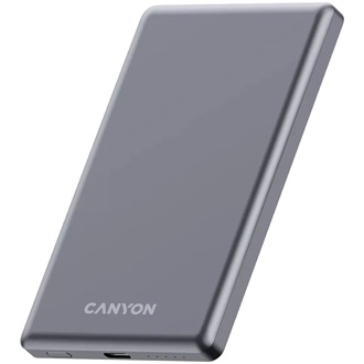 Canyon OnPower 505 Slim Magsafe 5000mAh LiPo powerbank szürke