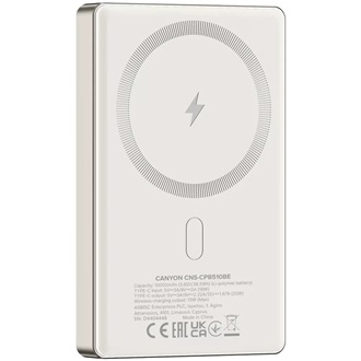 Canyon OnPower 510 Slim Magsafe 10000mAh LiPo powerbank barna