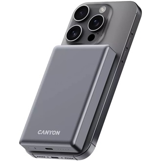 Canyon OnPower 510 Slim Magsafe 10000mAh LiPo powerbank szürke