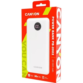 Canyon PB-2002 20000mAh LiPo powerbank fehér