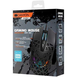 Canyon Puncher GM-20 PMW3360 optikai USB gaming egér fekete