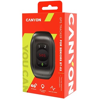 Canyon ST-02 4G Tracker GPS nyomkövető fekete IP67