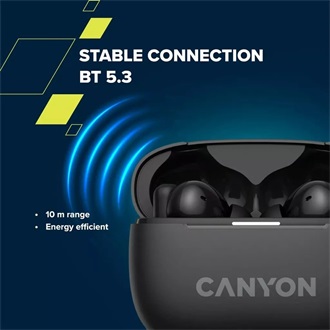 Canyon TWS-10 True Wireless fülhallgató headset szürke
