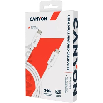Canyon UC-44 USB4 - USB4 M/M adatkábel 1m fehér
