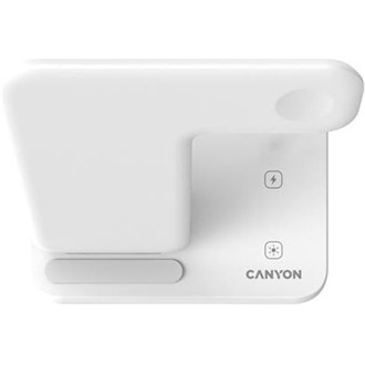 Canyon WS-303 3-in-1 15W univerzális vezeték nélküli töltő adapter fehér (Qi)