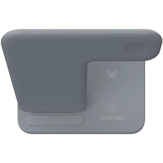 Canyon WS-303 3-in-1 15W univerzális vezeték nélküli töltő adapter szürke (Qi)