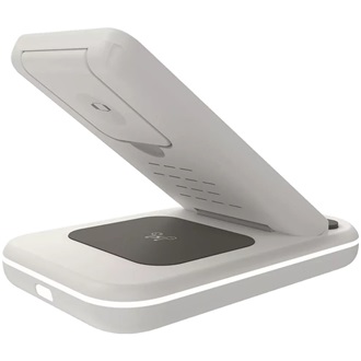 Canyon WS-304 3-in-1 15W univerzális vezeték nélküli töltő adapter fehér (Qi) (Cosmic Latte)