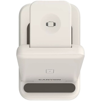 Canyon WS-304 3-in-1 15W univerzális vezeték nélküli töltő adapter fehér (Qi) (Cosmic Latte)