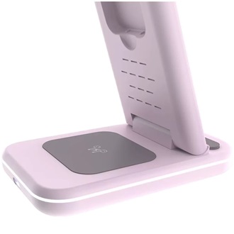Canyon WS-304 3-in-1 15W univerzális vezeték nélküli töltő adapter rózsaszín (Qi) (Iced Pink)